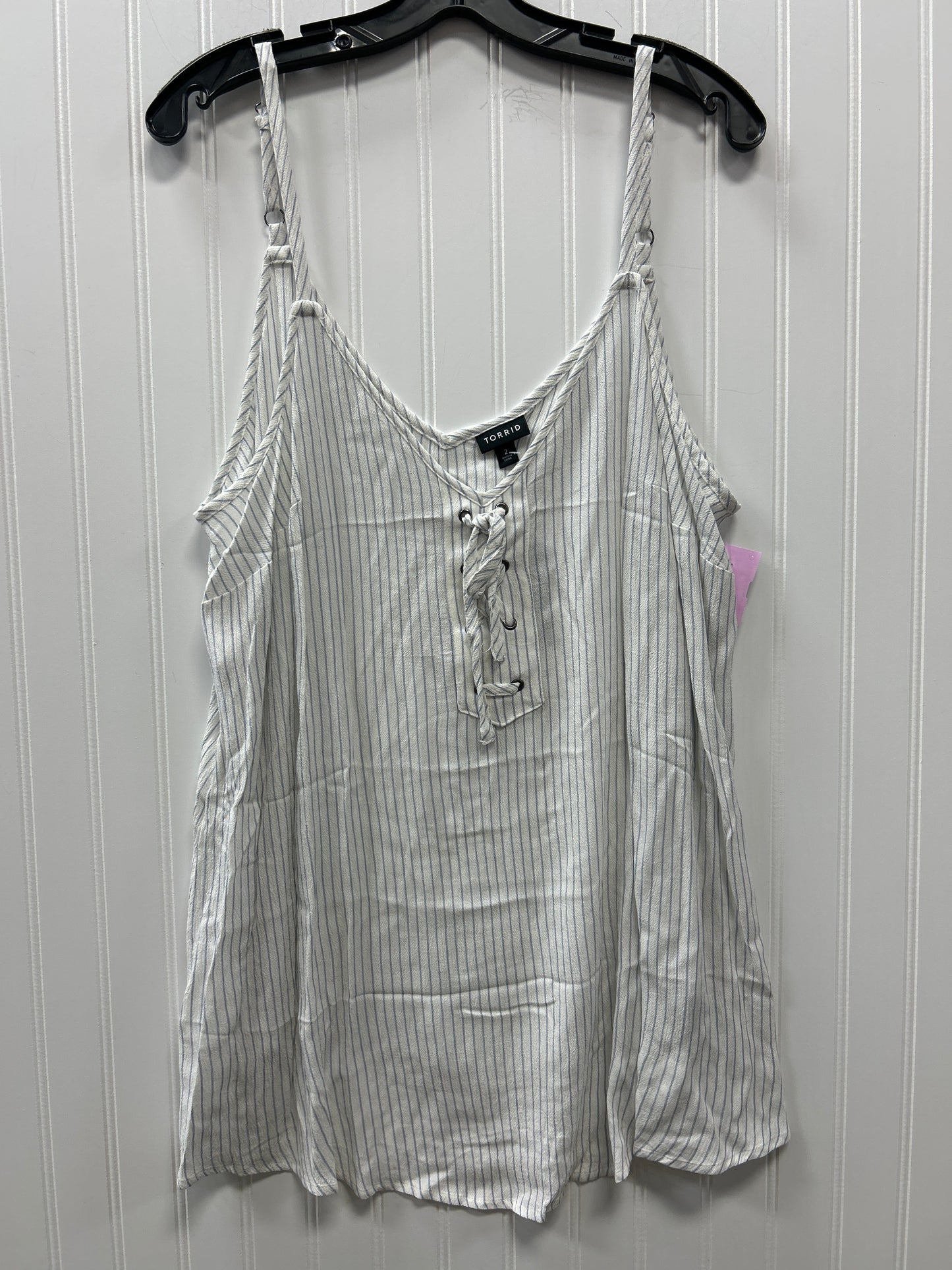 Top Sleeveless By Torrid In White, Size:2X NWT