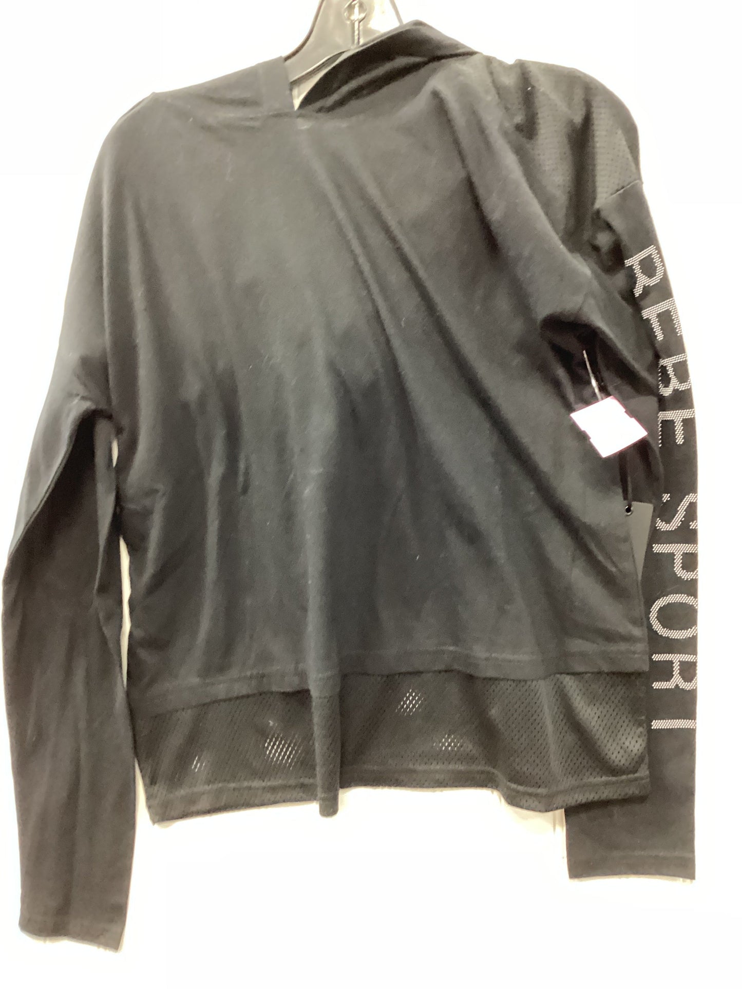 Athletic Top Ls Hoodie By Bebe In Black, Size:M