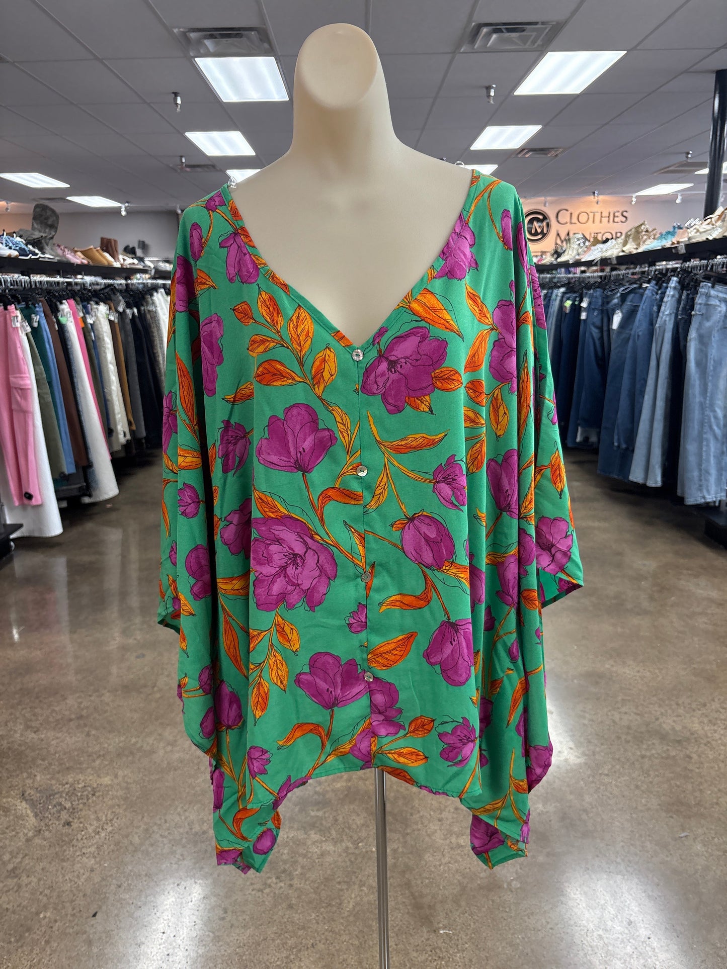 Top Ss By Geegee In Green, Size:1X