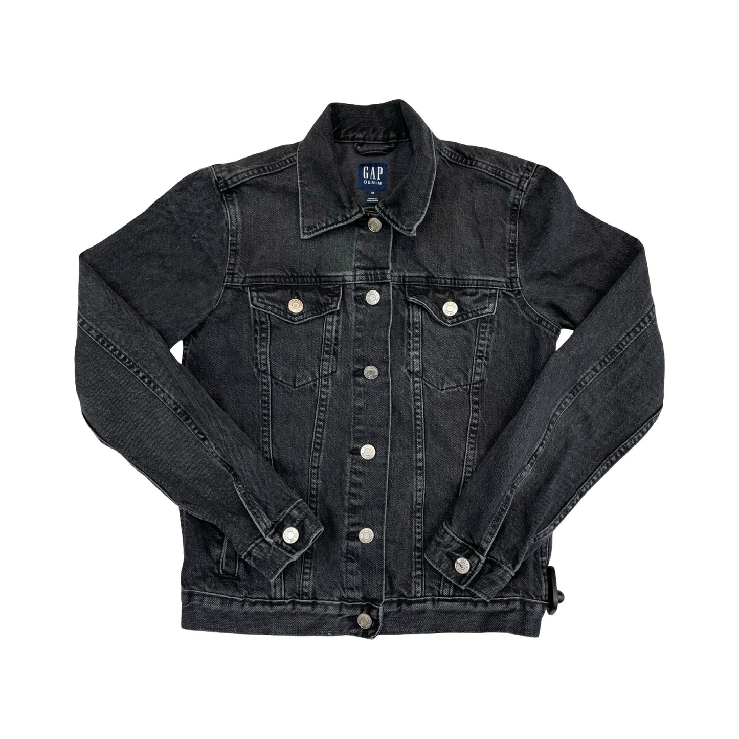 Blazer By Gap In Black Denim, Size:Xs