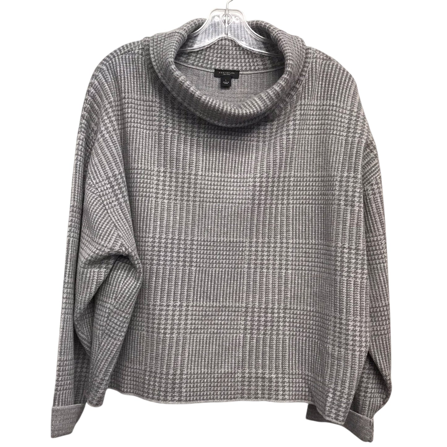 Sweater By Ann Taylor In Grey, Size:L