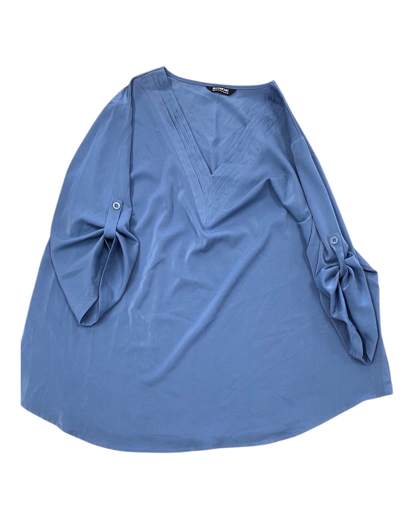 Top 3/4 Sleeve By Bloomchic In Blue, Size:2X