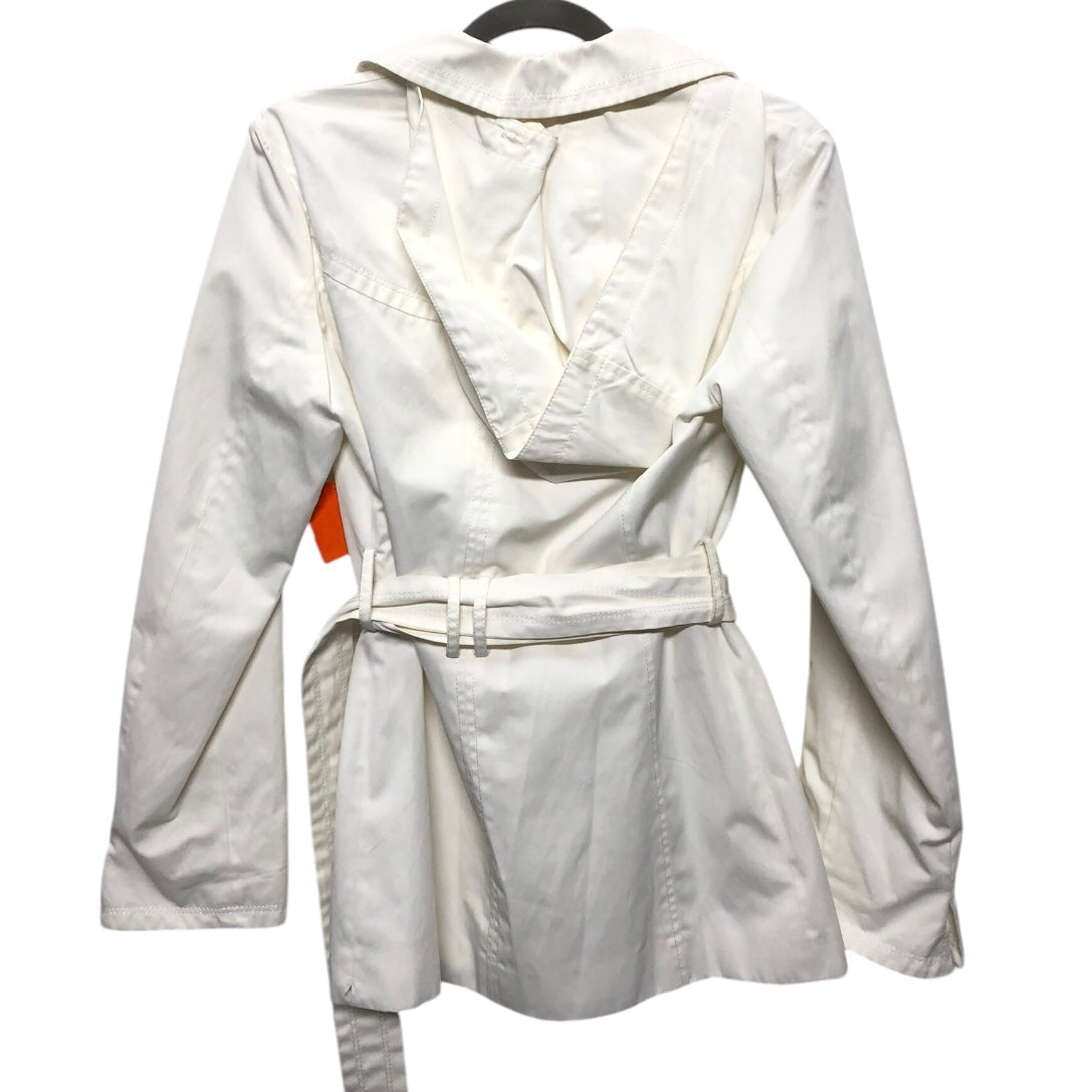 Coat Raincoat By Ellen Tracy In Ivory, Size:S