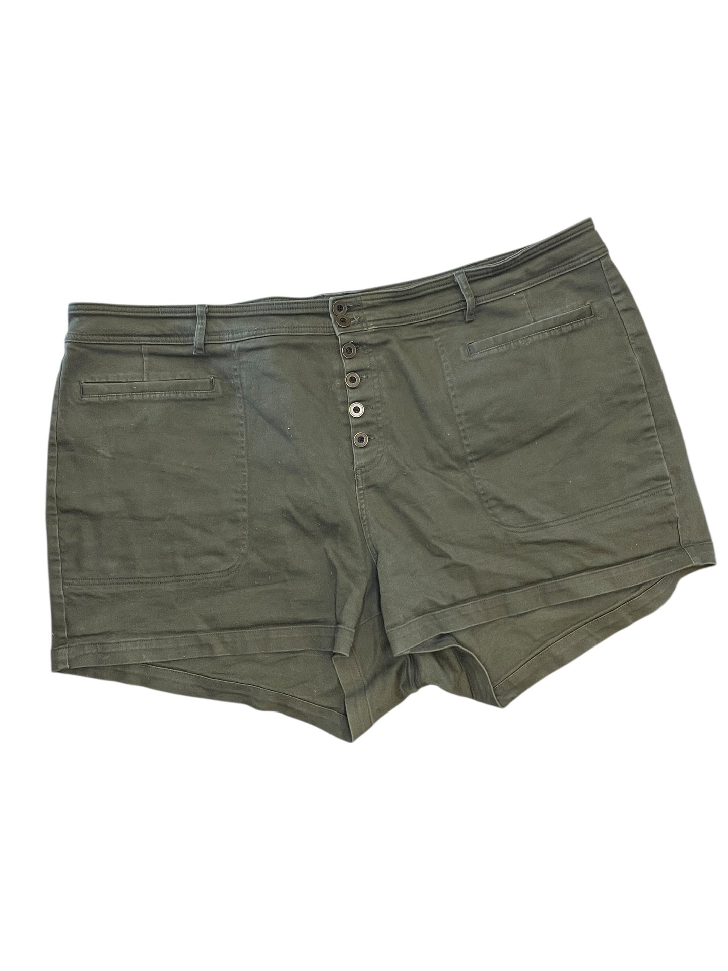 Shorts By Ava & Viv In Green, Size:4X