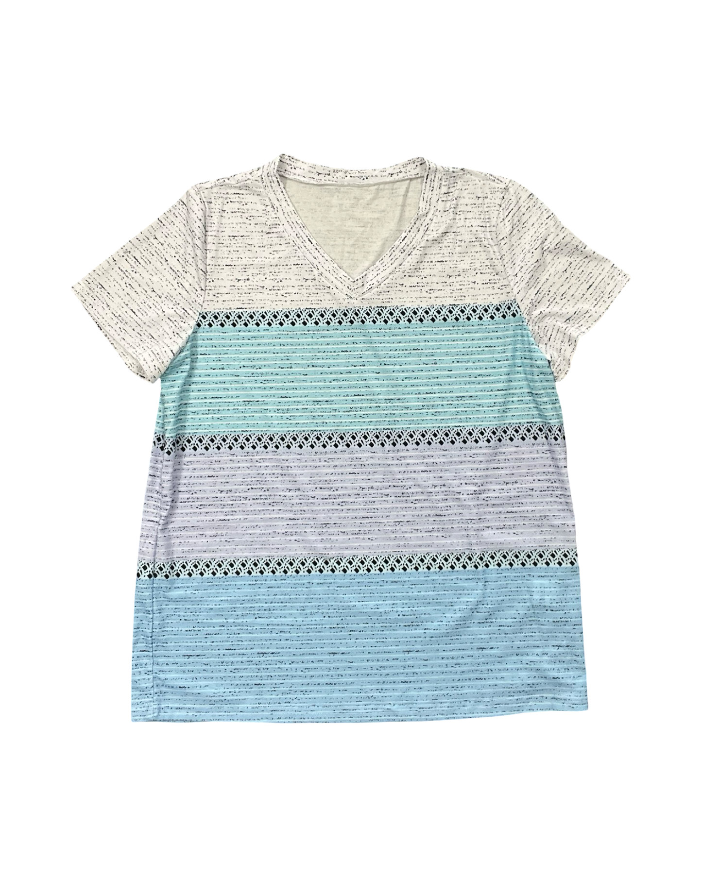Top Ss By Clothes Mentor In Blue & White, Size:L