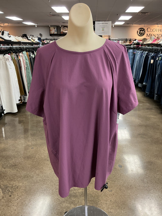Athletic Top Ss By Lululemon In Purple, Size:Xxl