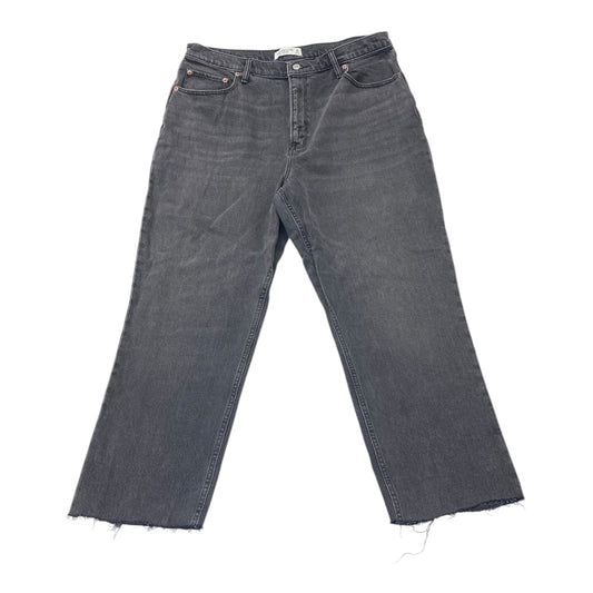 Jeans Straight By Abercrombie And Fitch In Black Denim, Size:16