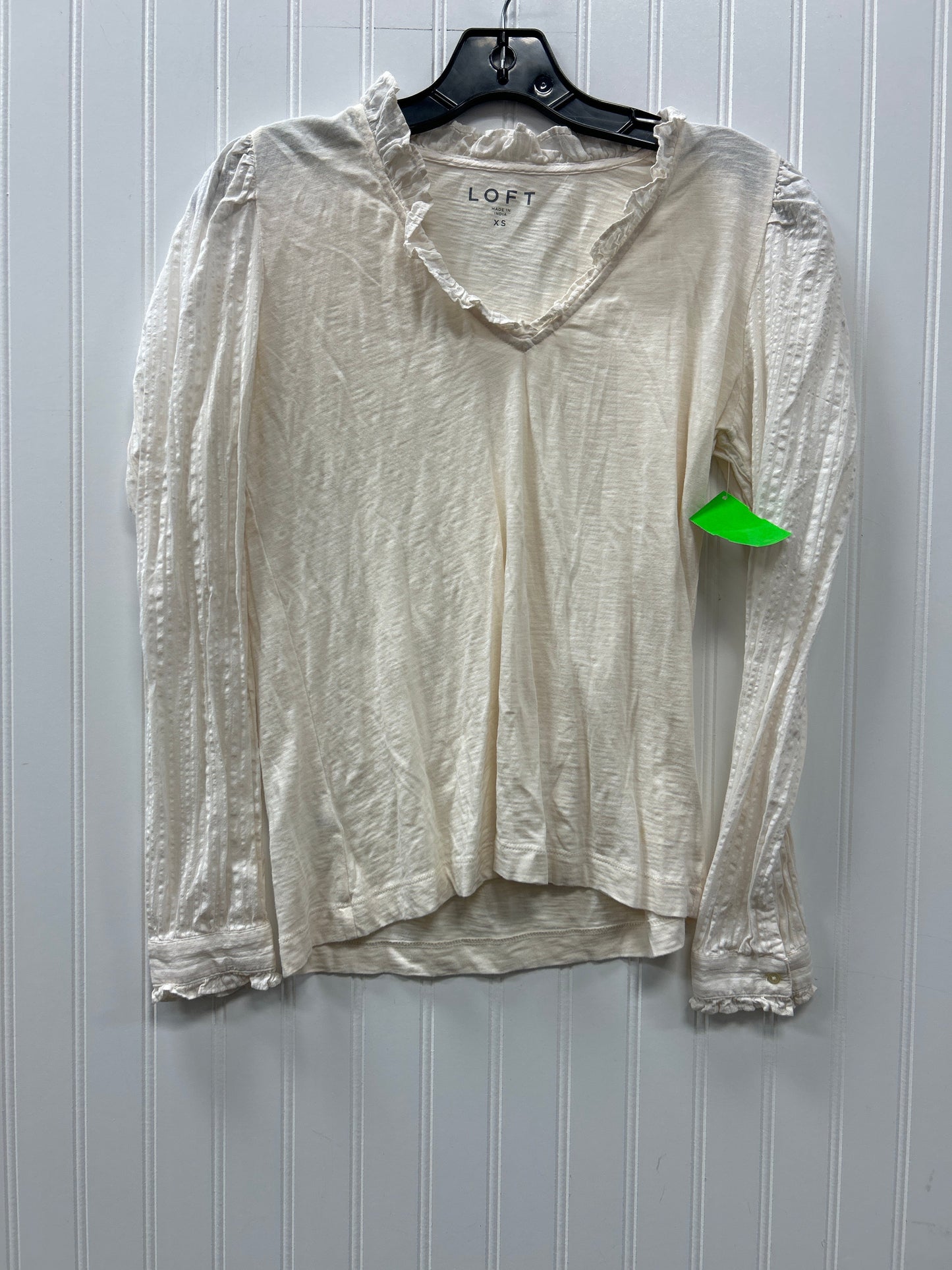 Top Ls By Loft In Cream, Size:Xs