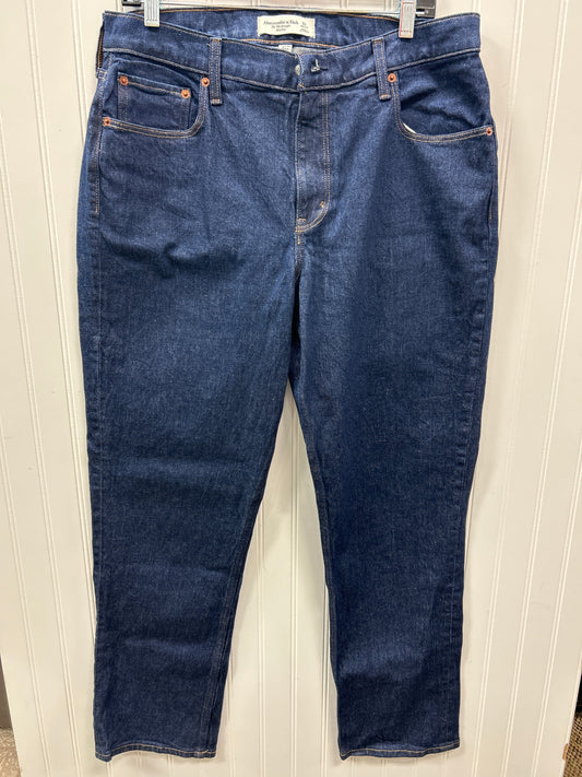 Jeans Straight By Abercrombie And Fitch In Blue Denim, Size:10