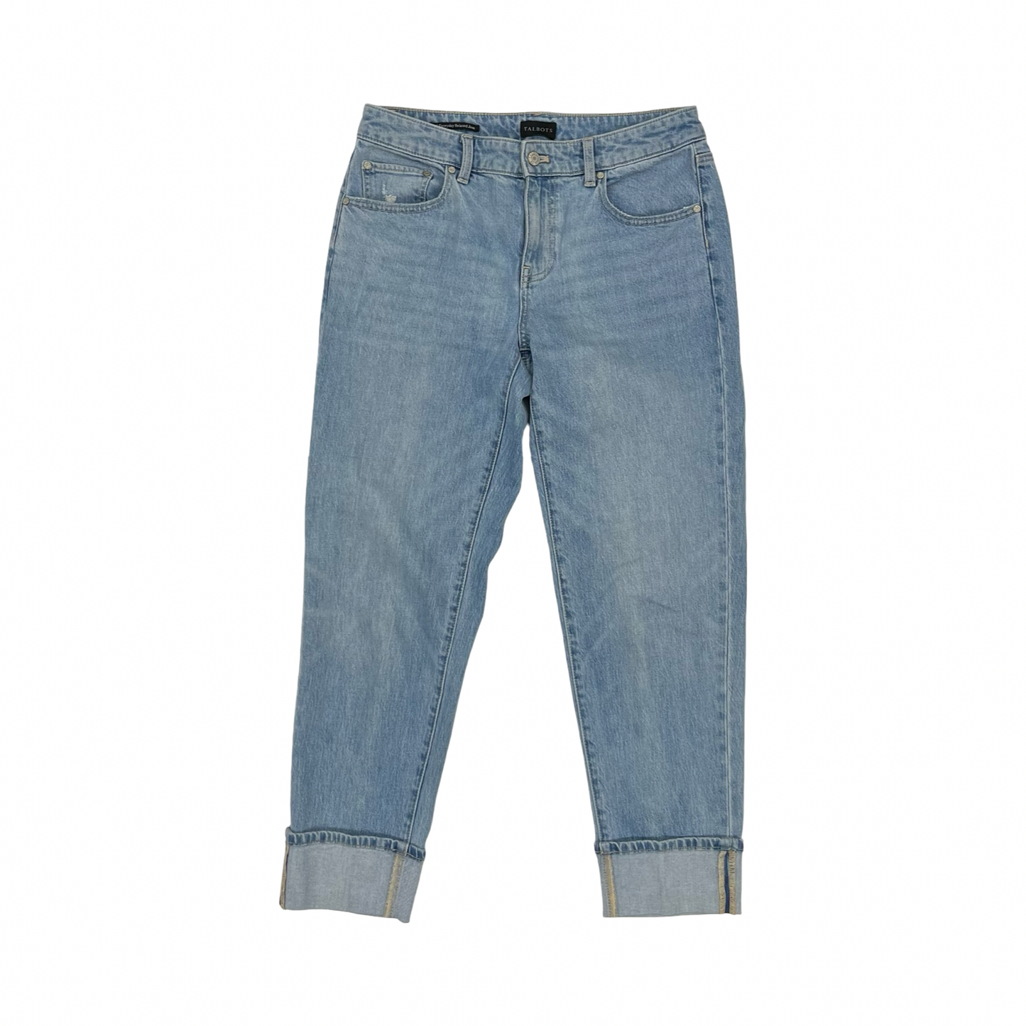 Jeans Straight By Talbots In Blue Denim, Size:4