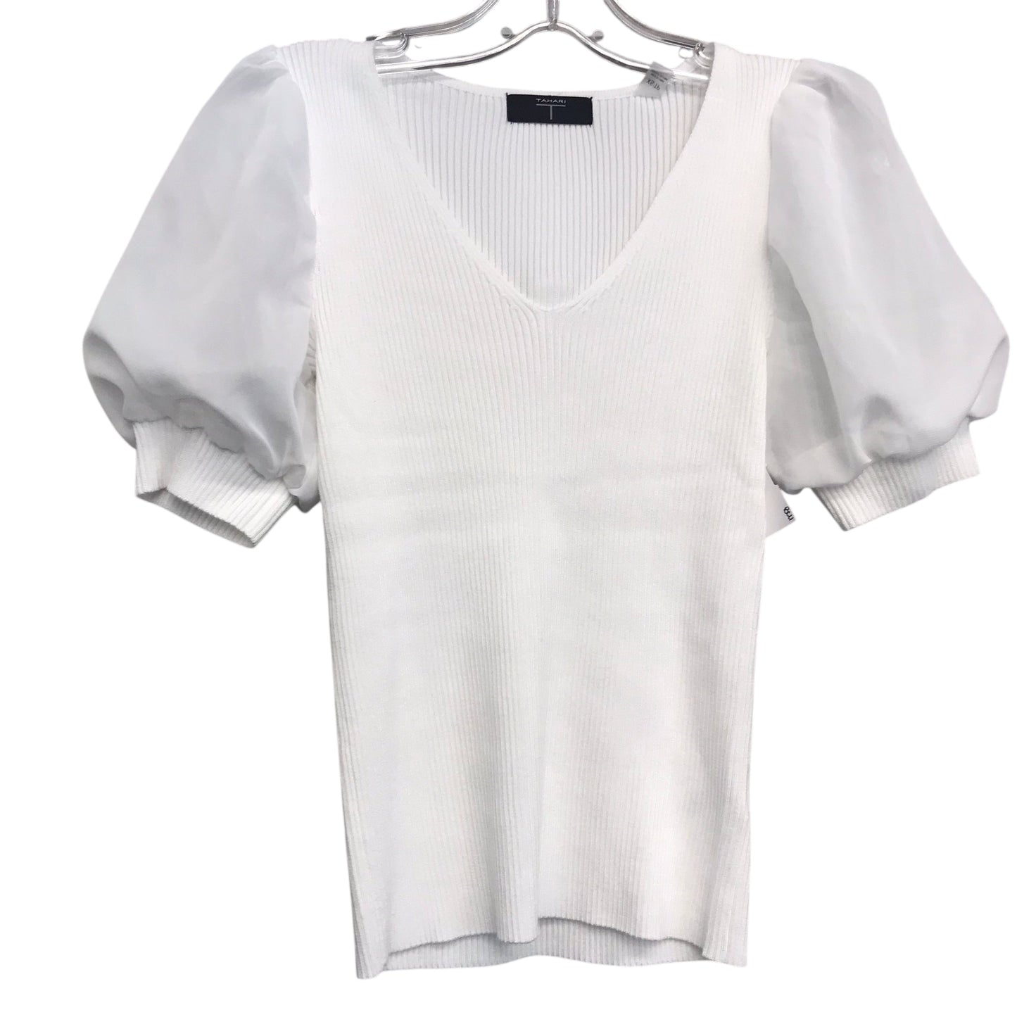 Top Ss By Tahari By Arthur Levine In White, Size:Xxs