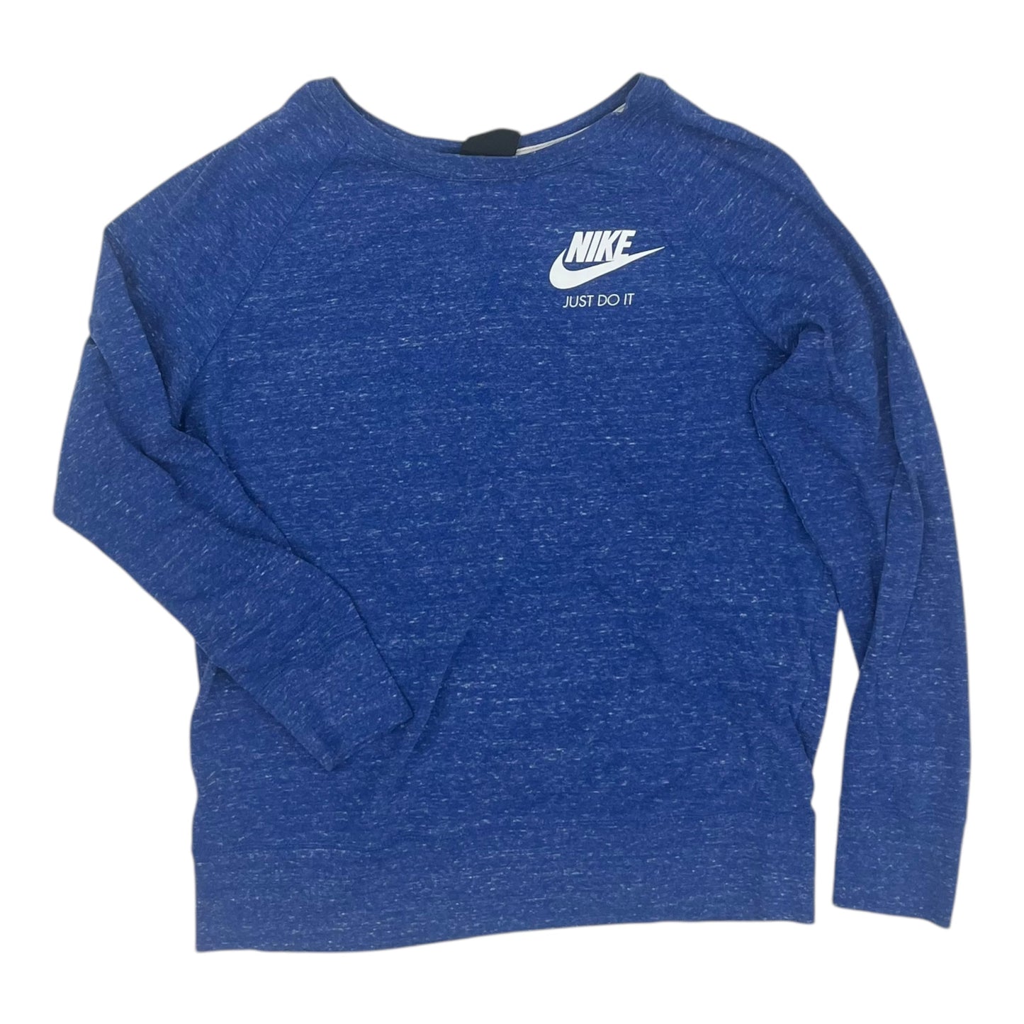 Athletic Top Ls Crewneck By Nike Apparel In Blue, Size:L