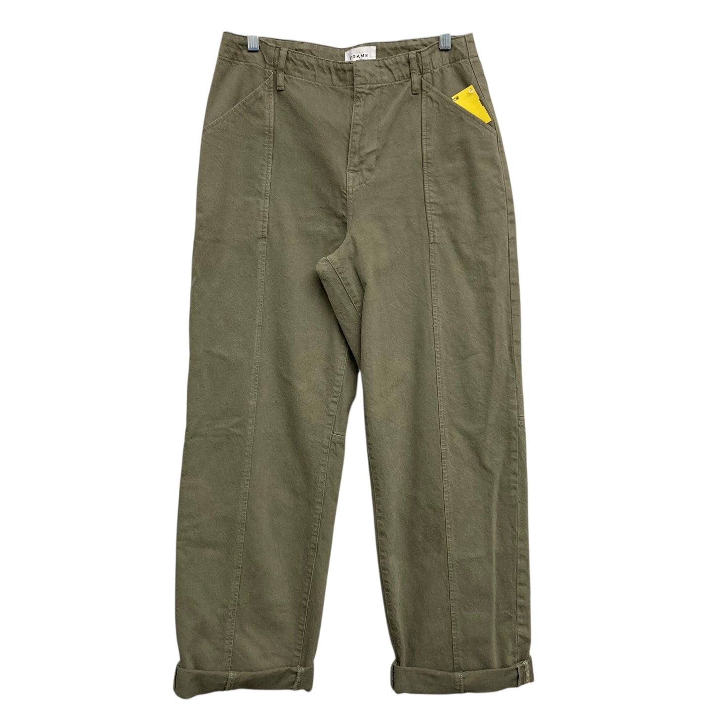 Pants Wide Leg By Frame In Green, Size:6