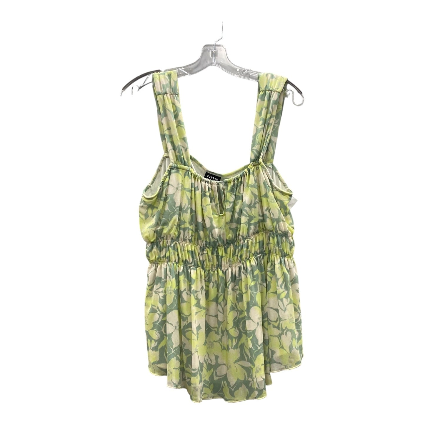 Top Sleeveless By Torrid In Green, Size:1X