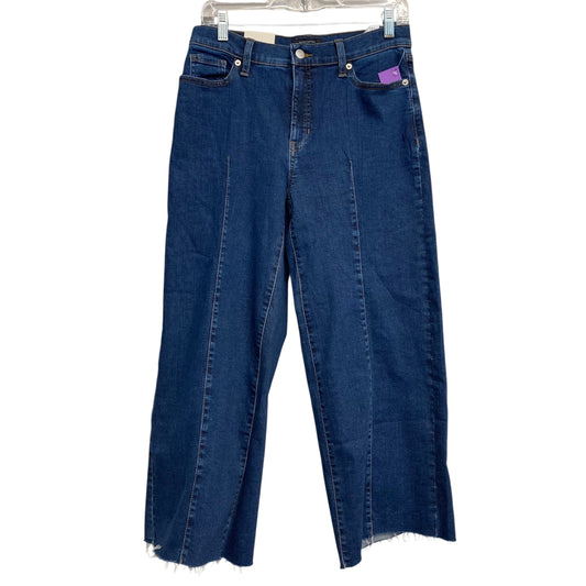 Jeans Wide Leg By Banana Republic In Blue Denim, Size:4