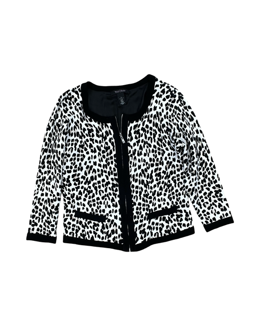 Cardigan By White House Black Market In Animal Print, Size:S