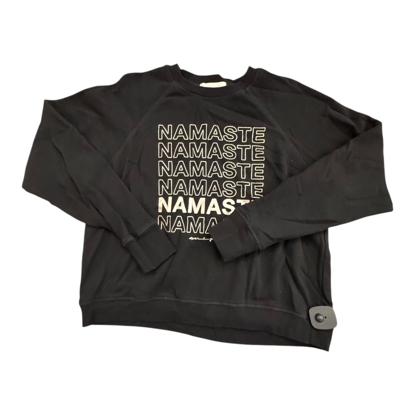 Athletic Sweatshirt Crewneck By Spiritual Gangster In Black & Pink, Size:M