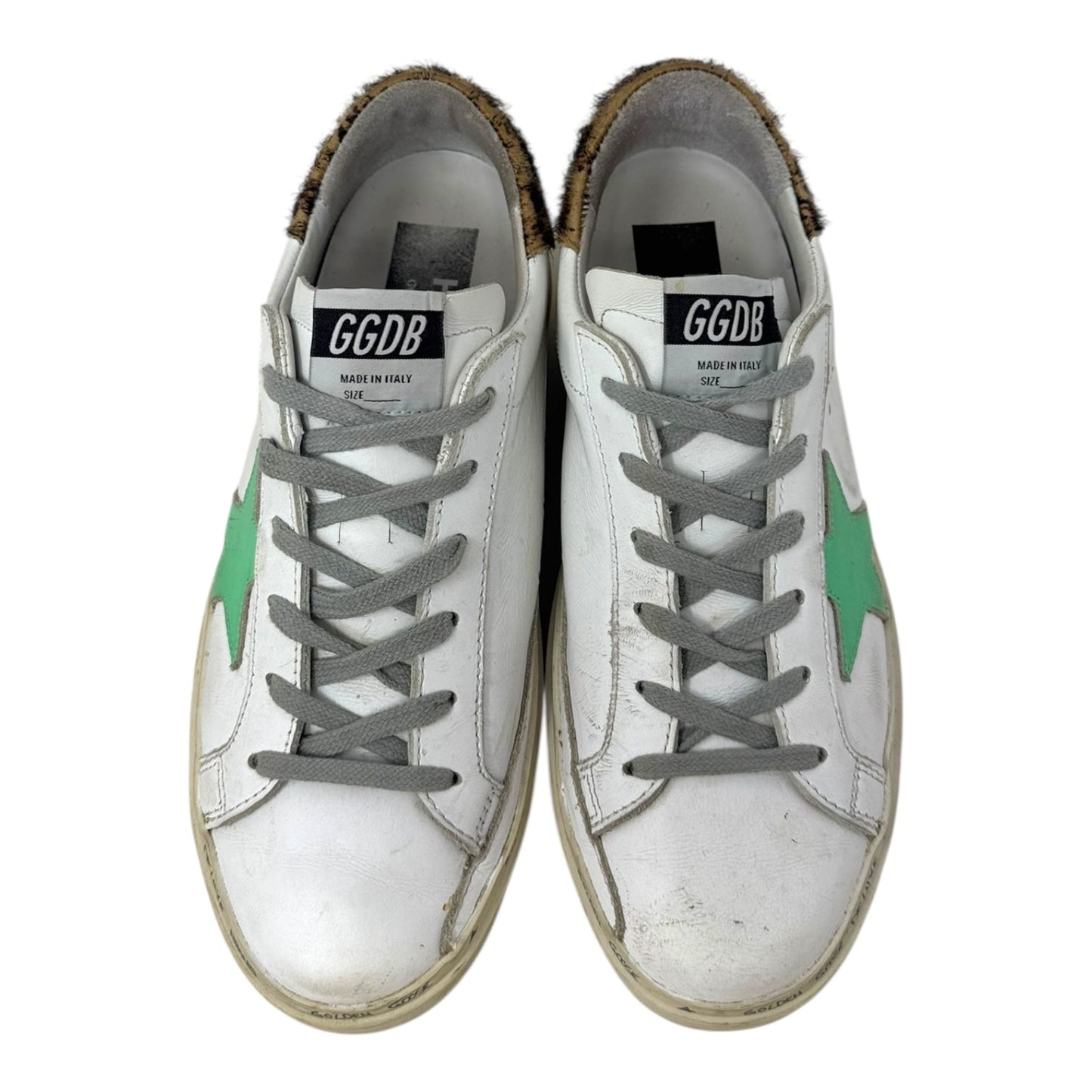 Hi-Star Sneakers Shoes Luxury Designer By Golden Goose In Animal Print, Size: 7.5 (IT 38)