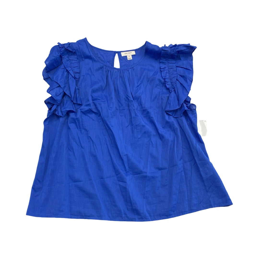 Top Sleeveless By On 34Th In Blue, Size:2X