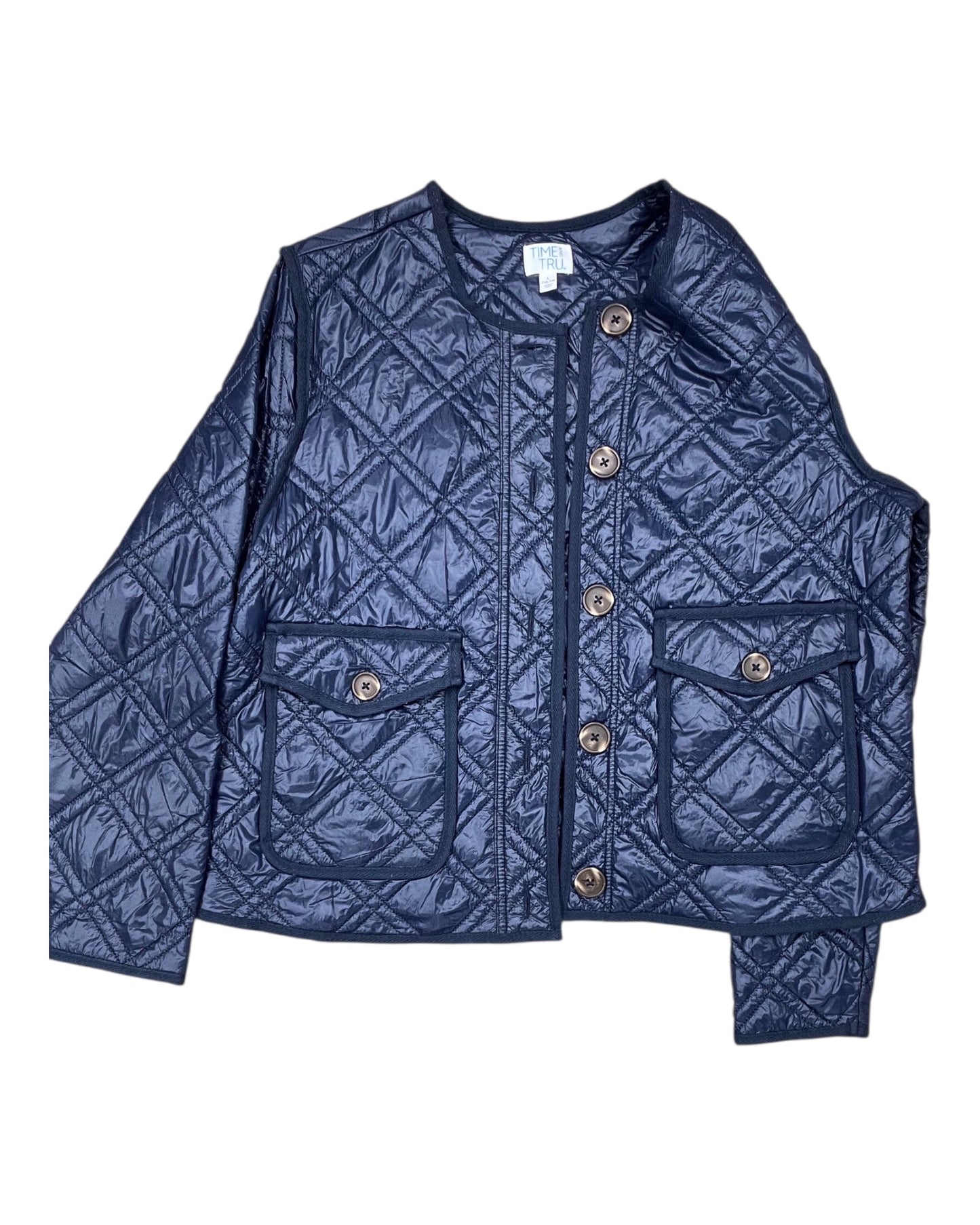 Jacket Other By Time And Tru In Blue, Size:L
