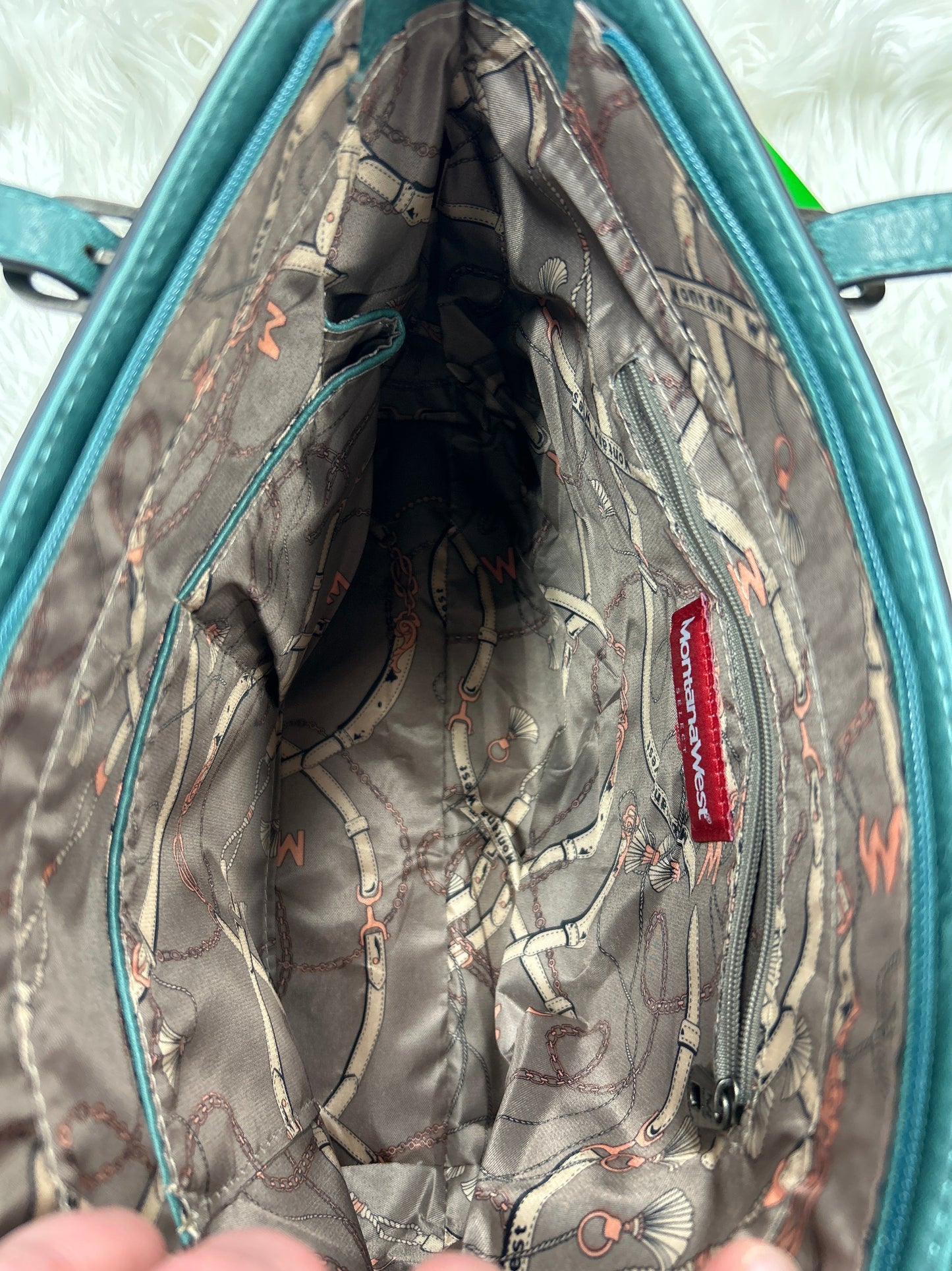 Handbag By Montana West In Blue, Size:Large