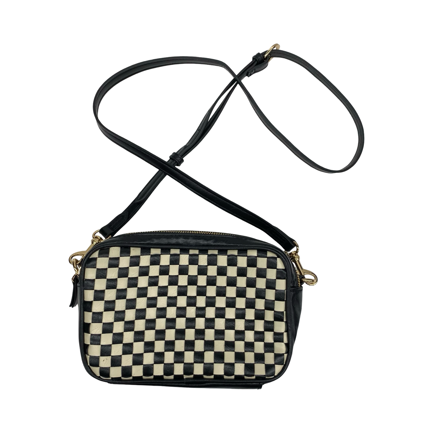 Crossbody By Universal Thread In Black & Cream, Size:Medium