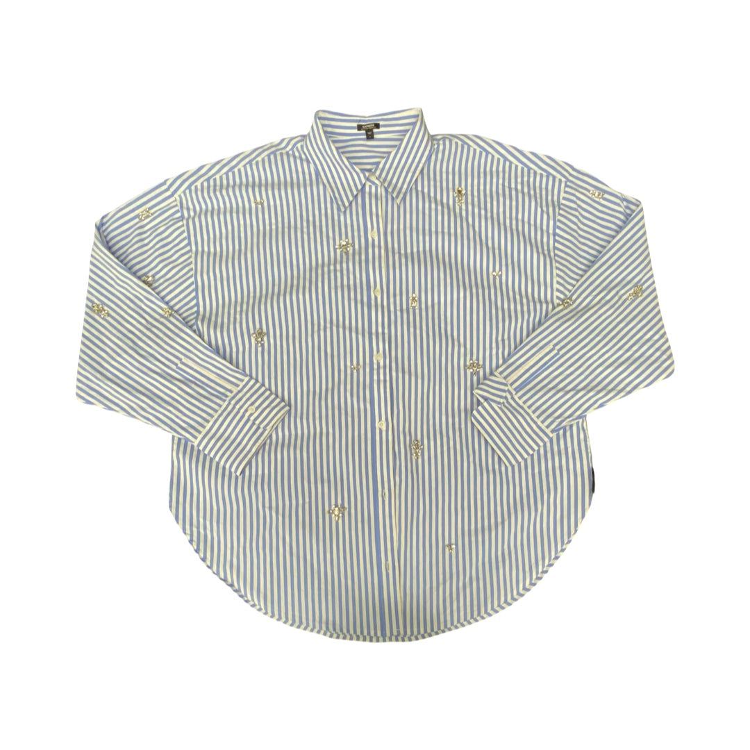 Top Ls By Express In Striped Pattern, Size:L