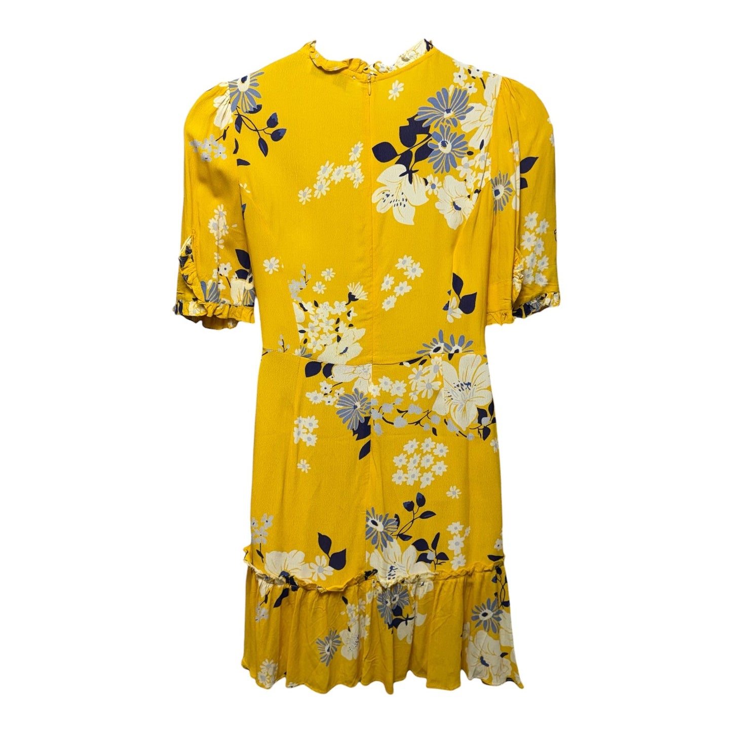 Pia Ruffle Mini Dress By Sea NY In Yellow Floral Print, Size: 8