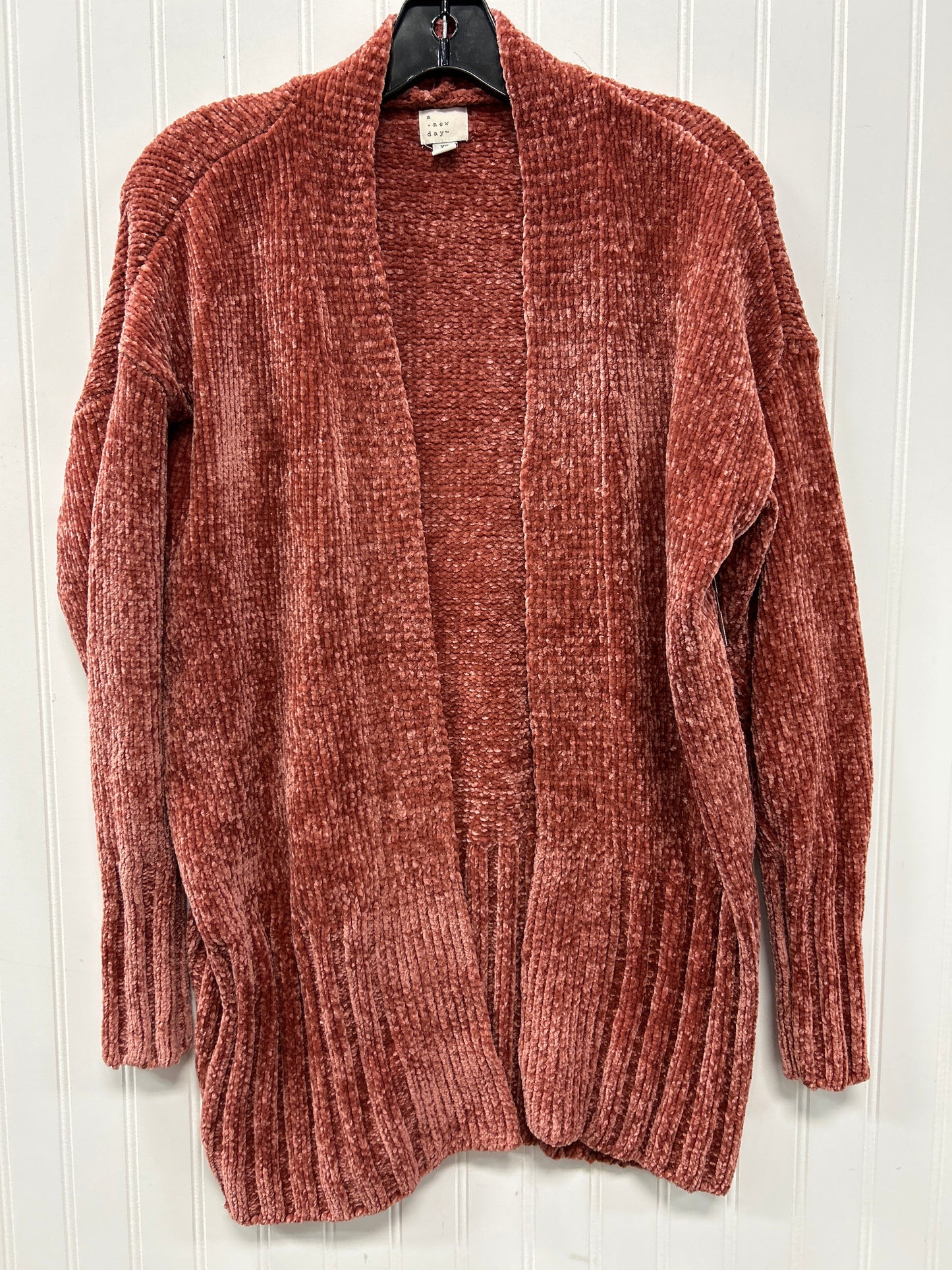 Sweater Cardigan By A New Day In Orange, Size:Xs