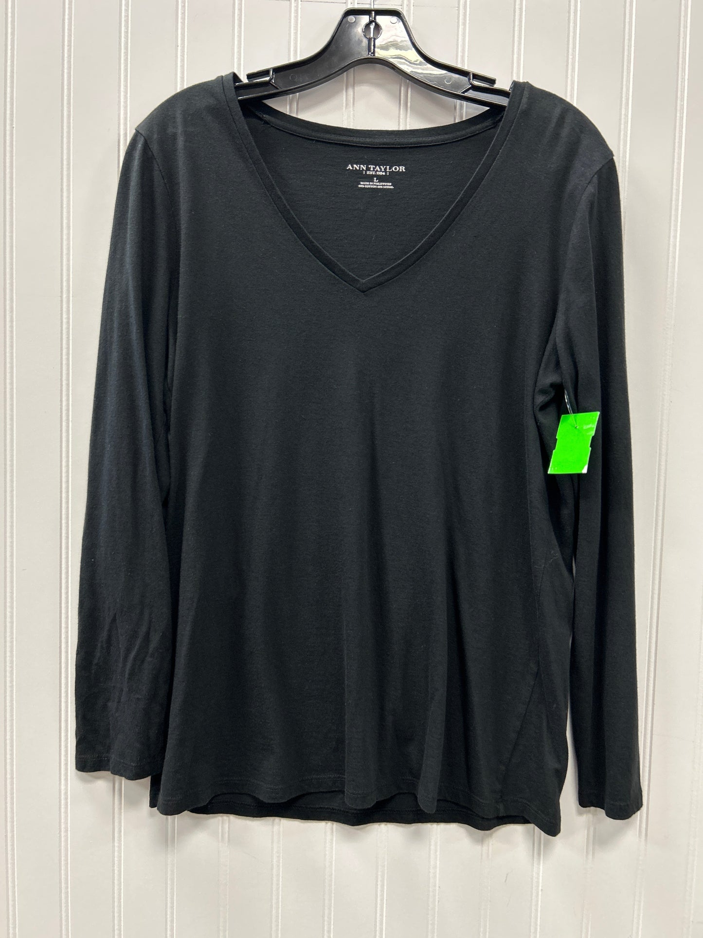 Top Ls By Ann Taylor In Black, Size:L