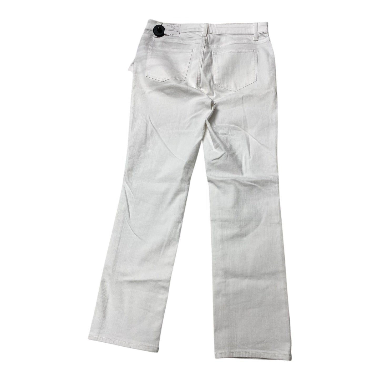 Jeans Straight By Talbots In White, Size:10P