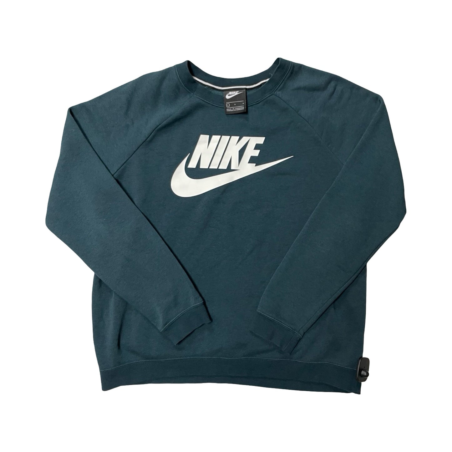 Athletic Sweatshirt Crewneck By Nike In Teal, Size:L