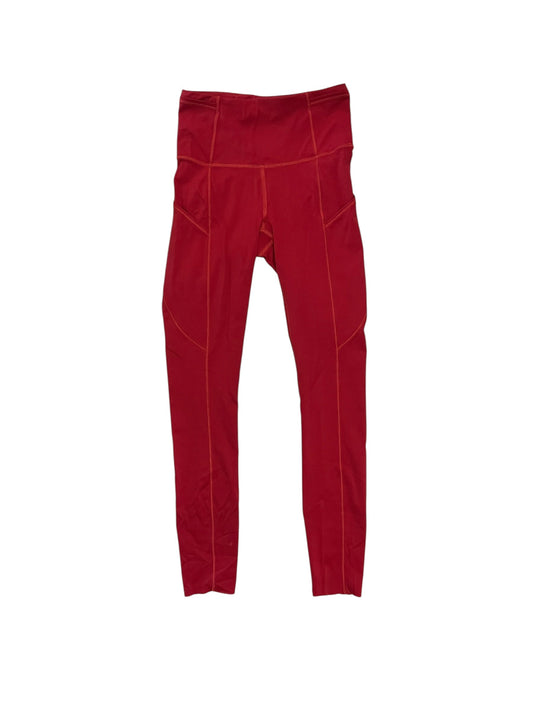 Athletic Leggings By Lululemon In Red, Size:Xs