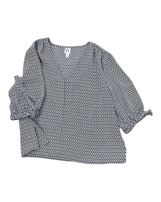 Top Ls By Worthington In Black & Blue, Size:Xl