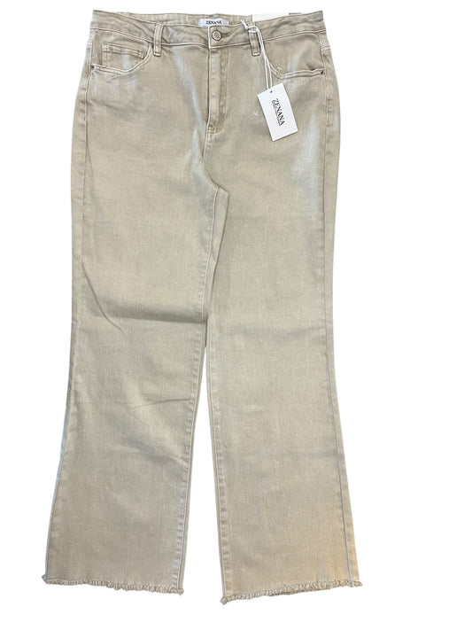 Pants Wide Leg By Zenana In Tan, Size:Xl