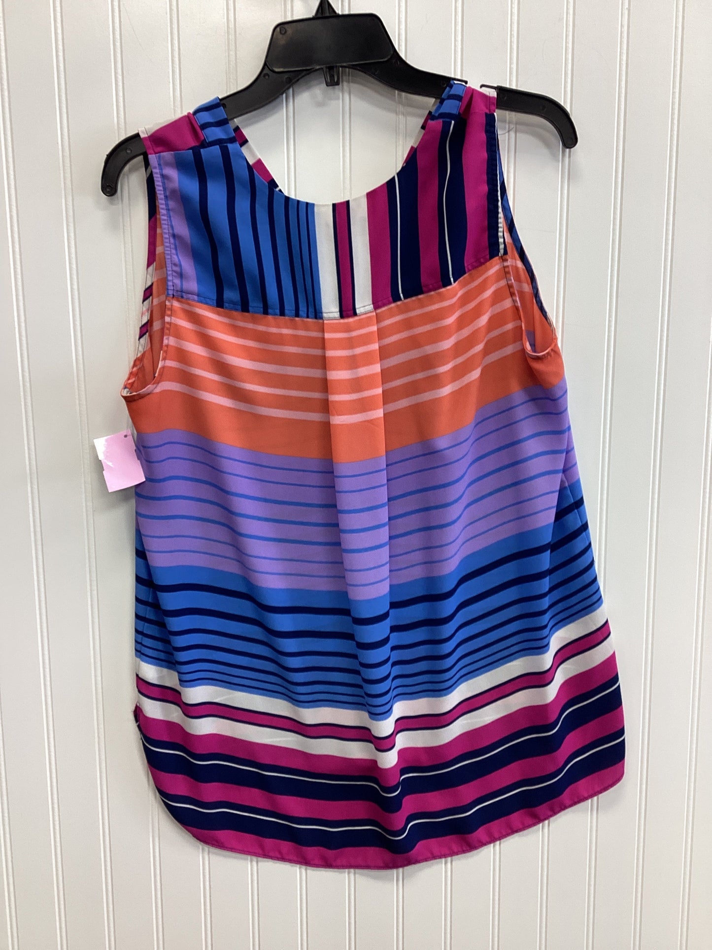 Top Sleeveless By Jones And Co In Multi, Size:L
