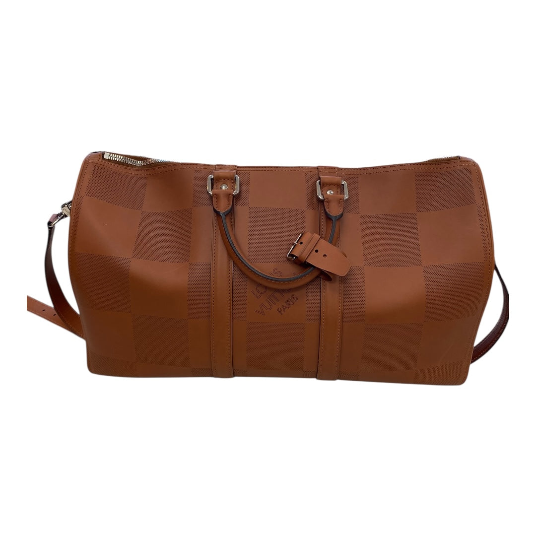 Duffle And Weekender Luxury Designer By Louis Vuitton In Brown, Size:Medium