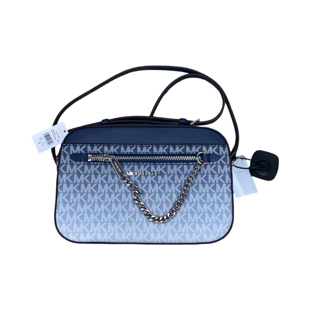Handbag Designer By Michael Kors In Blue & White, Size:Small