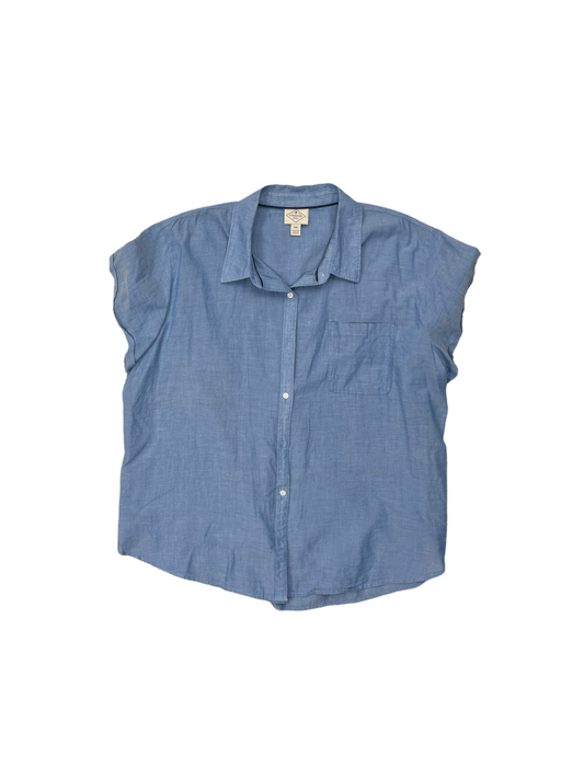 Top Ss By St Johns Bay In Blue Denim, Size:Xxl