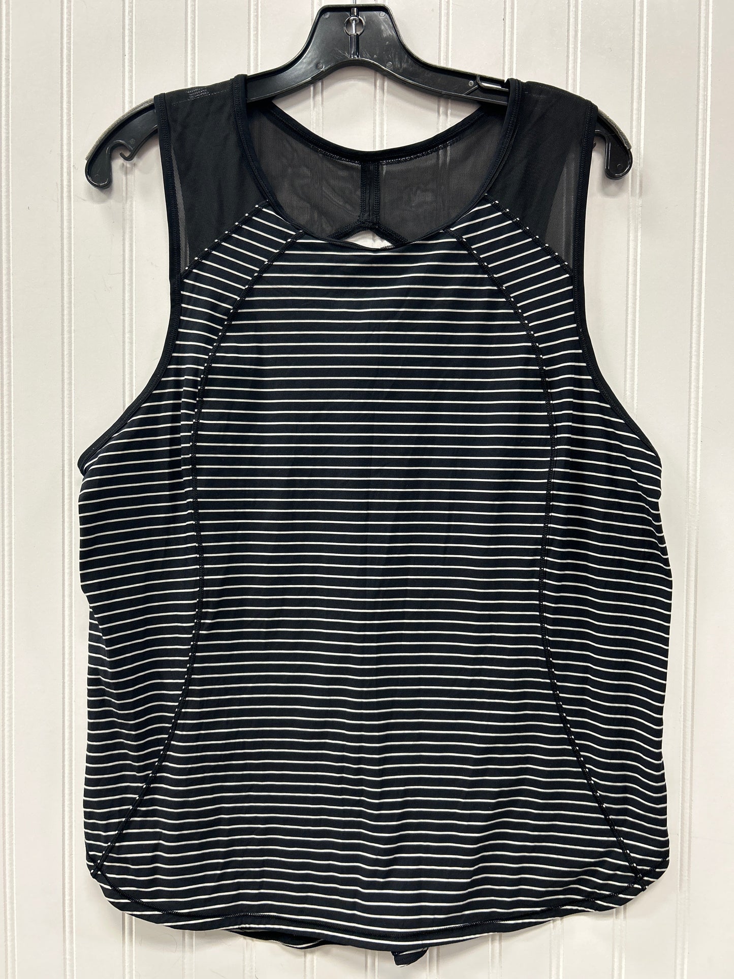 Athletic Tank Top By Lululemon In Striped Pattern, Size:10