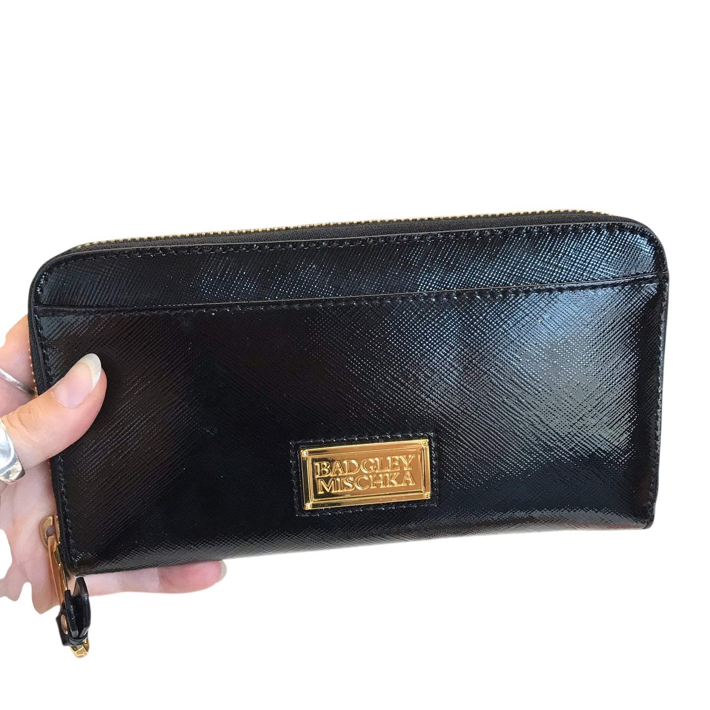 Wallet Leather By Badgley Mischka In Black, Size:Medium