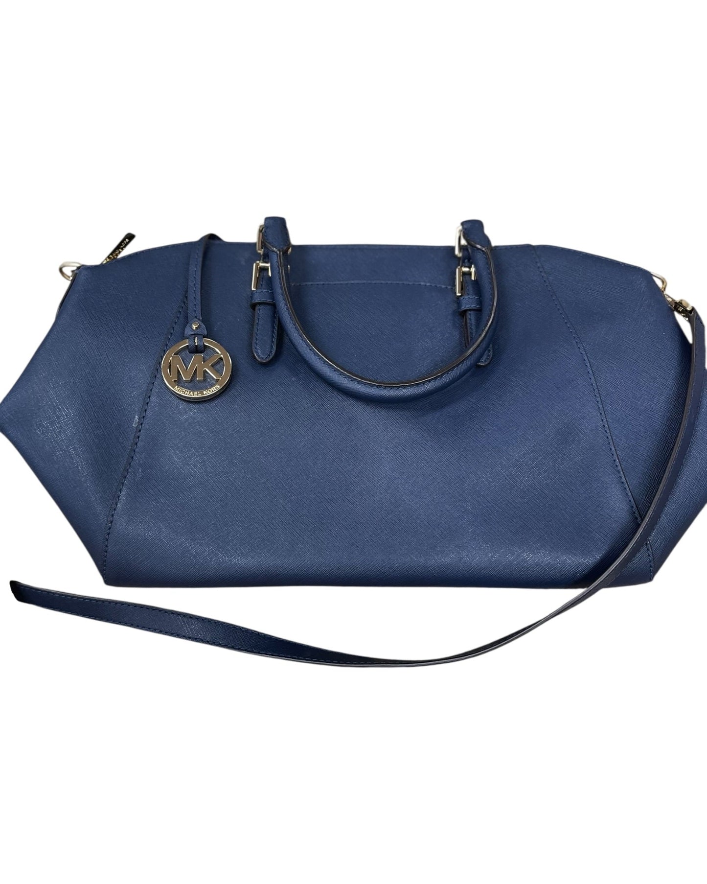 Handbag Designer By Michael Kors In Blue, Size:Large