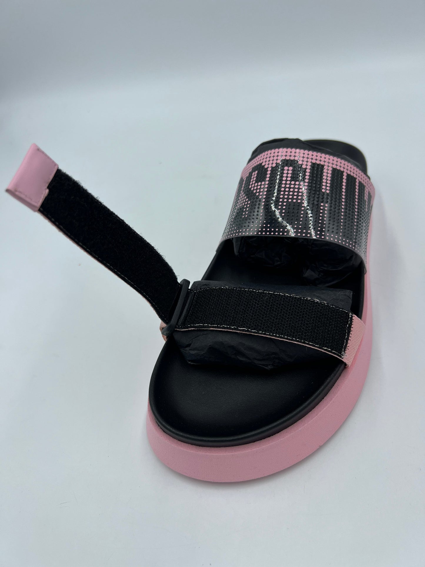 Like New! Moschino Logo Platform Designer Slides  Size: 7.5