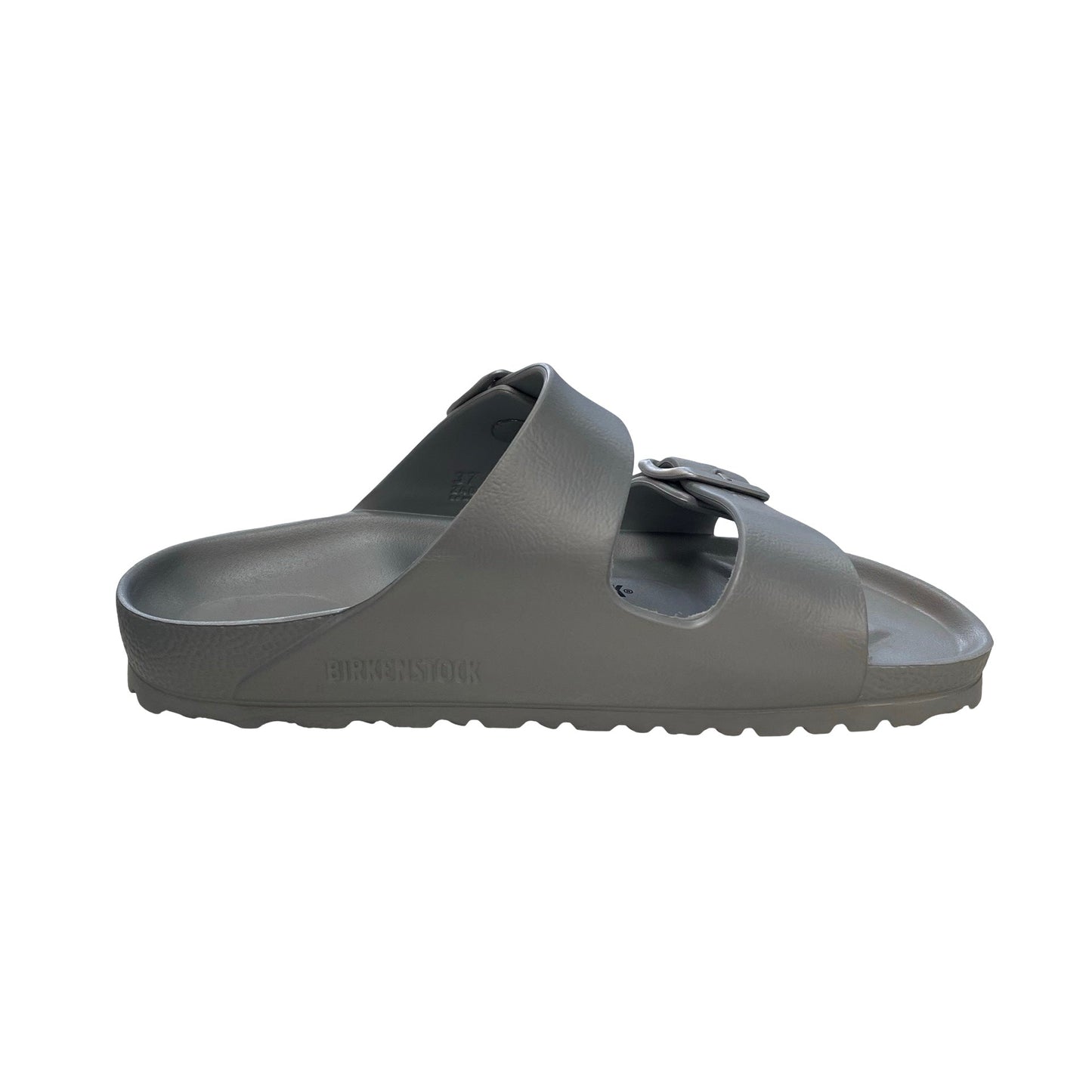 Sandals Designer By Birkenstock In Silver, Size:6
