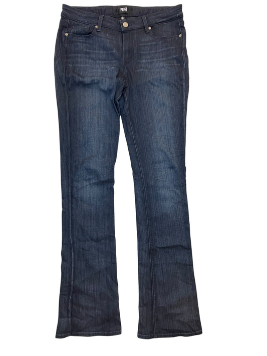 Jeans Flared By Paige In Blue Denim, Size:14