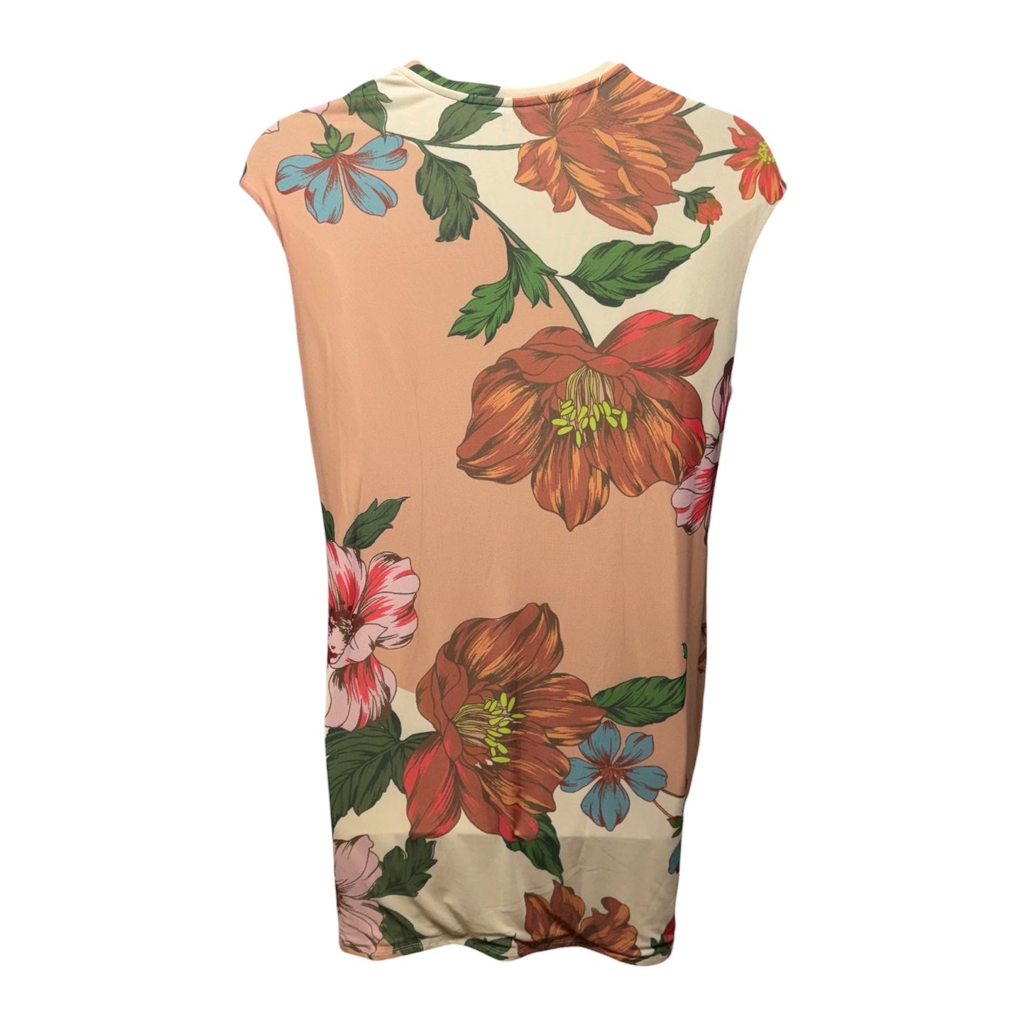 Fitted Mesh Mini Dress By AFRM In Nude Block Floral, Size: 3x