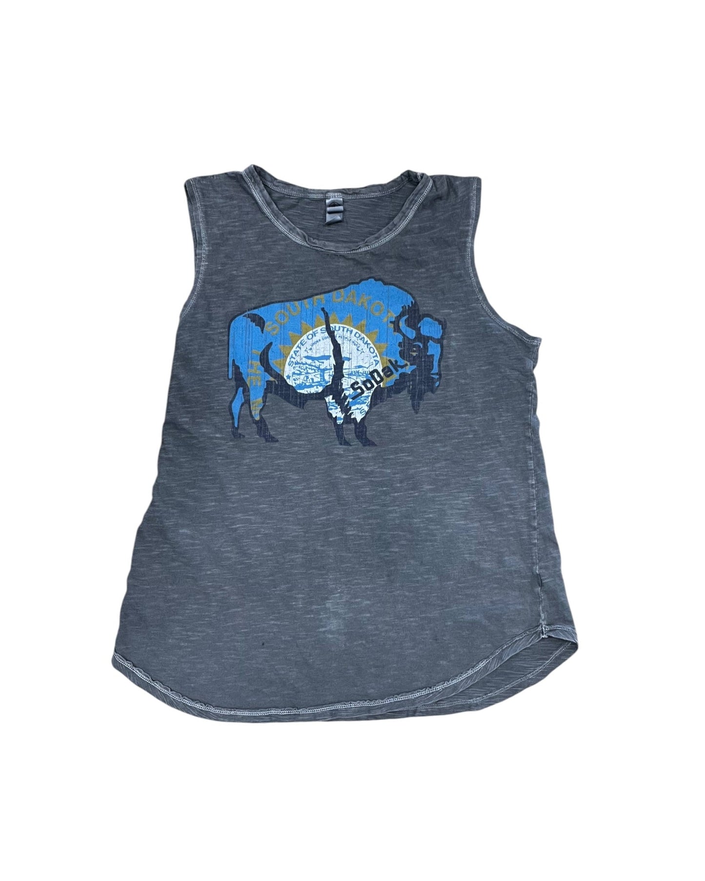 Top Sleeveless By Alternative In Grey, Size:L