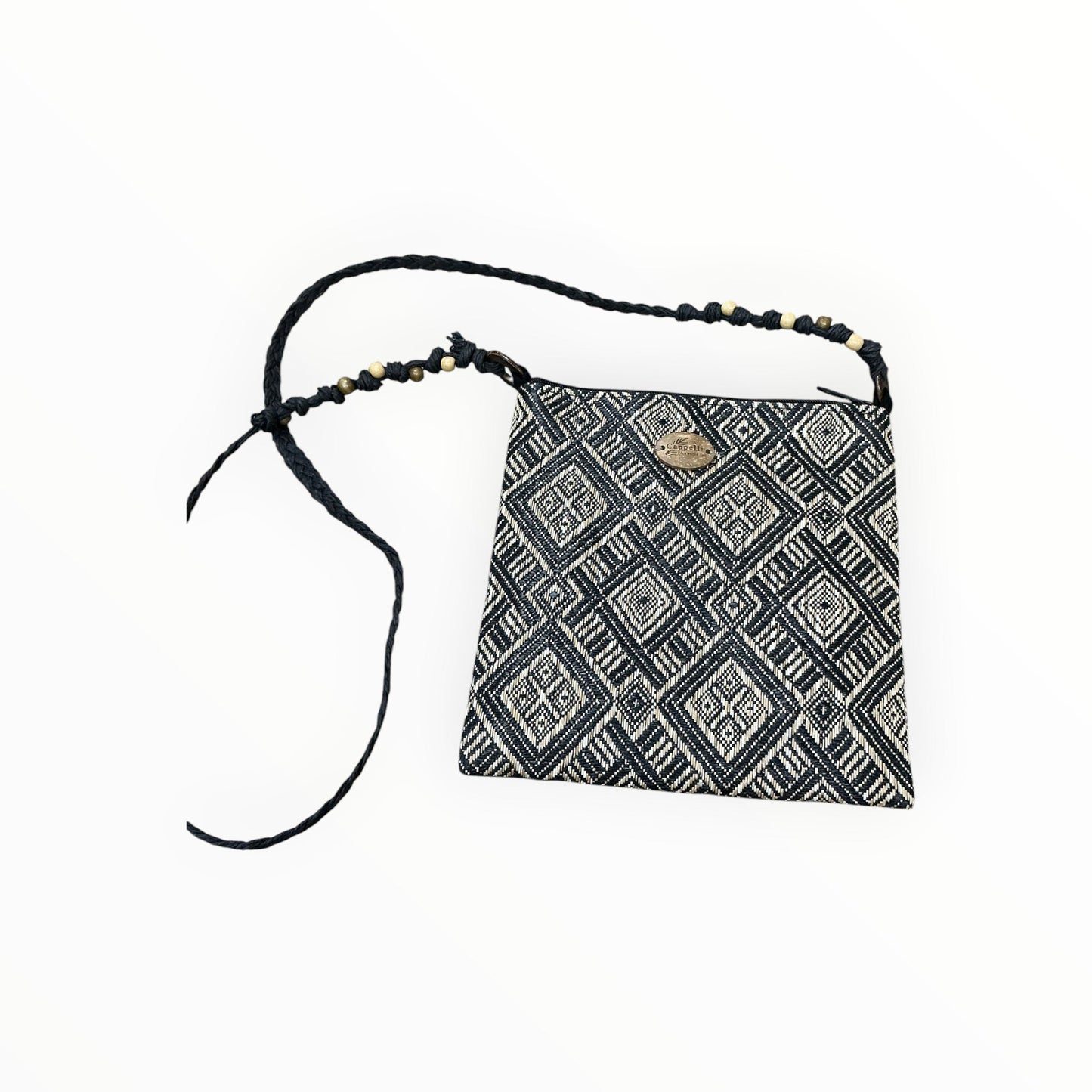Crossbody By Clothes Mentor In Black & Cream, Size:Small