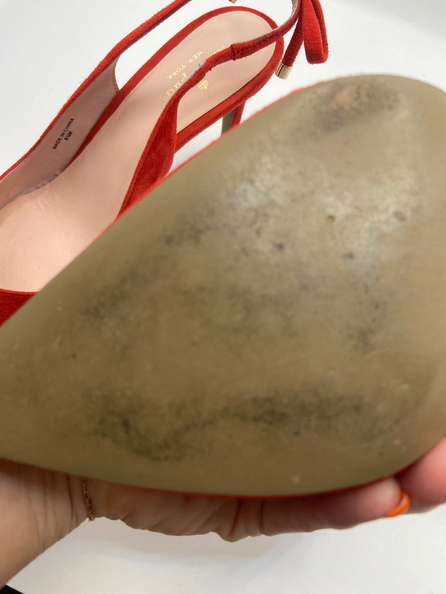 Shoes Designer By Kate Spade In Red, Size: 8.5