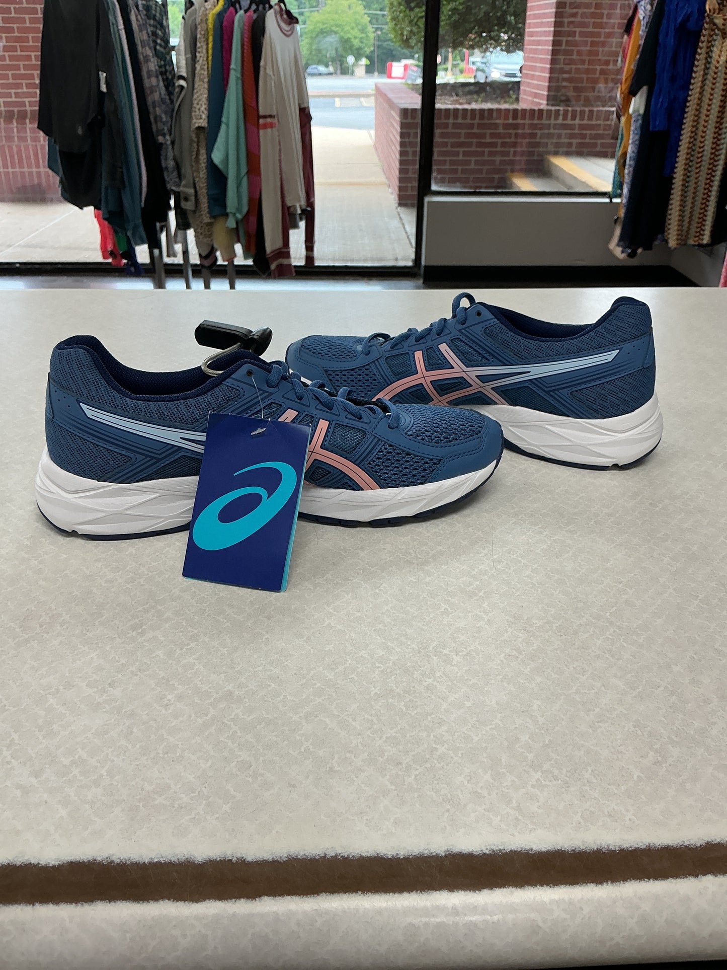 Shoes Athletic By Asics In Blue & Pink, Size:8